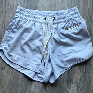 Vuori Women's Pale Blue Drawstring Athletic Shorts